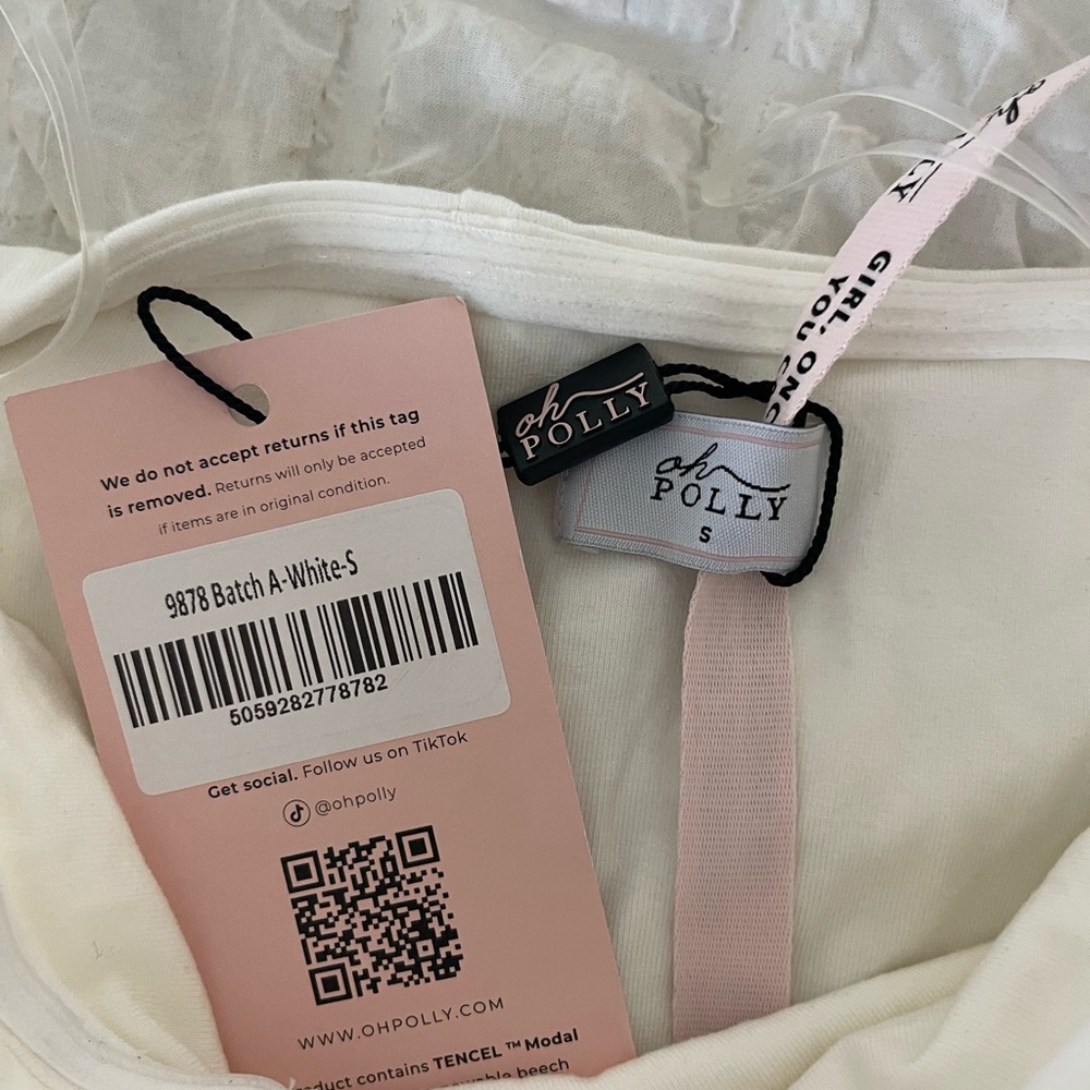 Oh Polly off white Jamila knit strapless jumpsuit - Picture 7 of 10